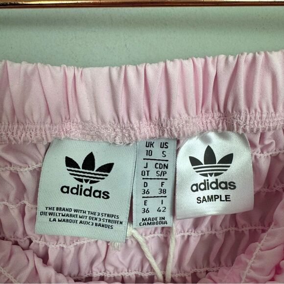 ADIDAS | NEW Pink Smocked Bubble Mini Skirt SAMPLE Women’s Size Small - Picture 7 of 10